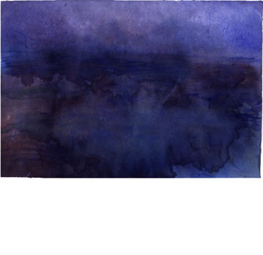 Title: Blue   Medium: Watercolour and pigment on rice paper Size: h62cm /w50cm